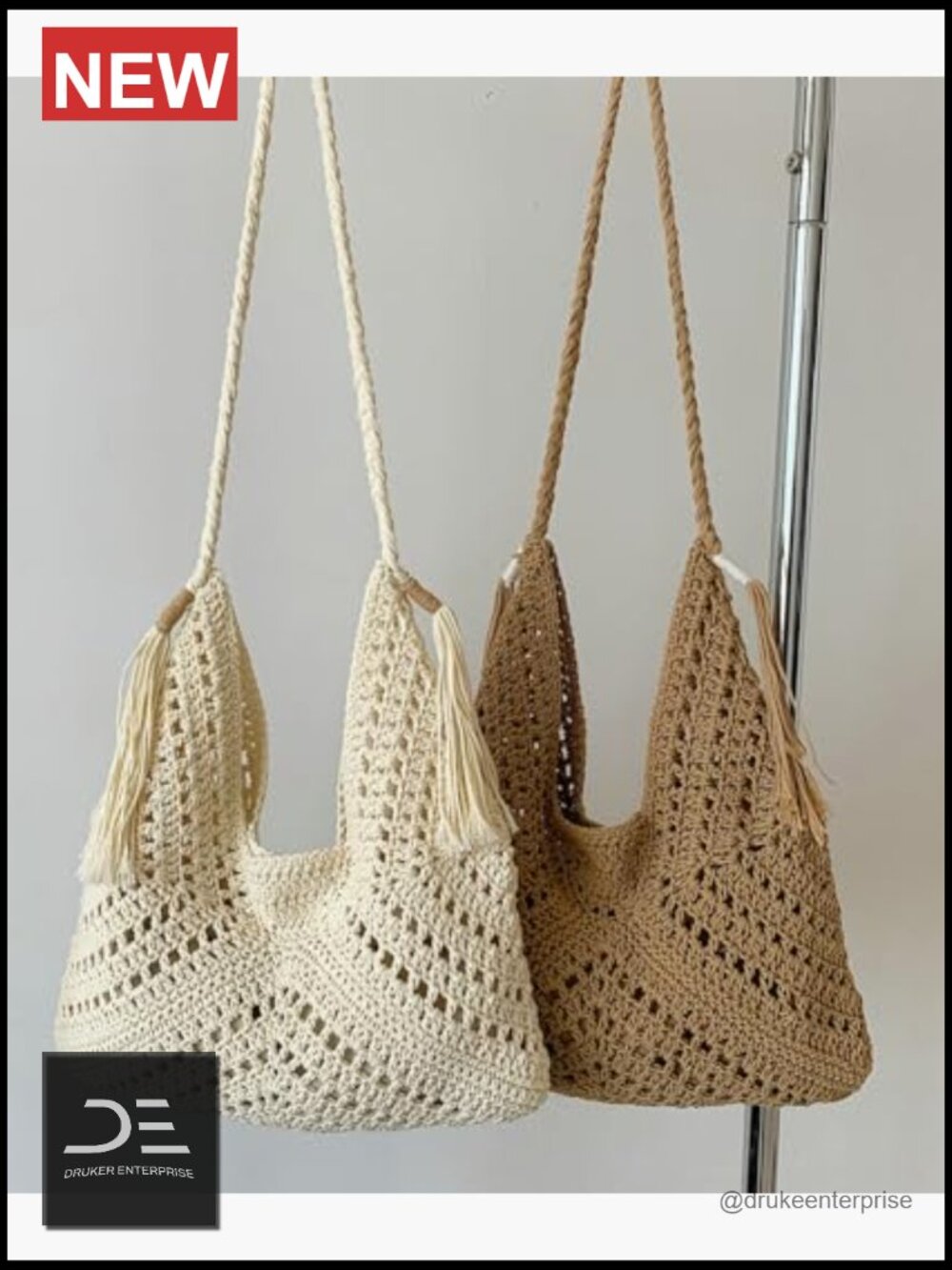 Large Woven Straw Tote Beach Bag Shoulder Handbag Hobo Purse - Picture 6 of 7